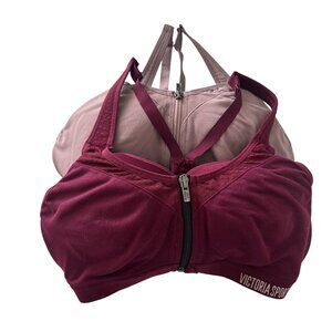 Set of 2 Victoria's Secret Sports Bra knockout 34C/32D front close max support